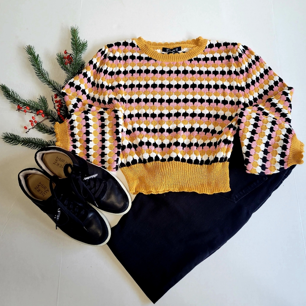 Crop Sweater Striped